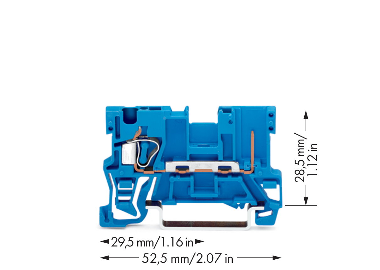 1-Leiter/1-Pin-Basisklemme,für Tragschiene 35 x 15 und 35 x 7,5,4 mm²,blau – Bild 2 von 2