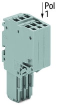 2-Leiter-Federleiste,Push-in CAGE CLAMP®,1,5 mm²,grau