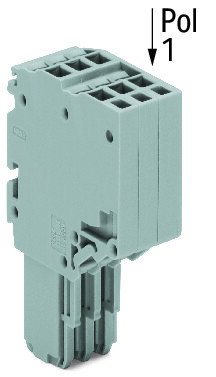 2-Leiter-Federleiste,Push-in CAGE CLAMP®,1,5 mm²,grau