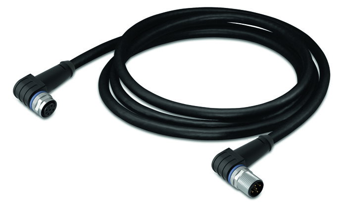 Sensor-/Aktorleitung,M12A-Buchse, winklig,M12A-Stecker, winklig