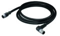 Sensor-/Aktorleitung,M12A-Buchse, axial,M12A-Stecker, winklig