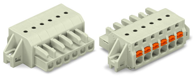 1-Leiter-Federleiste,Drücker,Push-in CAGE CLAMP®,lichtgrau