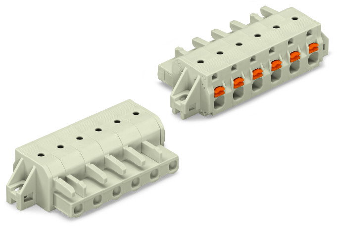 1-Leiter-Federleiste,Drücker,Push-in CAGE CLAMP®,lichtgrau