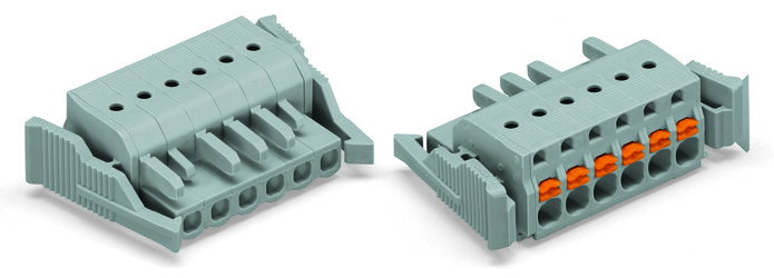 1-Leiter-Federleiste,Drücker,Push-in CAGE CLAMP®,grau