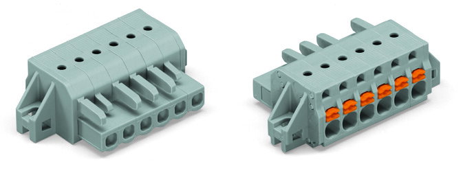 1-Leiter-Federleiste,Drücker,Push-in CAGE CLAMP®,grau
