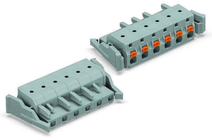 1-Leiter-Federleiste,Drücker,Push-in CAGE CLAMP®,grau