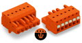 1-Leiter-Federleiste,Drücker,Push-in CAGE CLAMP®,orange