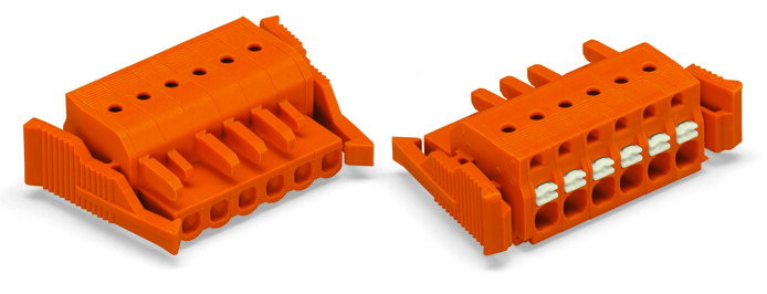 1-Leiter-Federleiste,Drücker,Push-in CAGE CLAMP®,orange