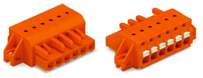 1-Leiter-Federleiste Drücker Push-in CAGE CLAMP® orange