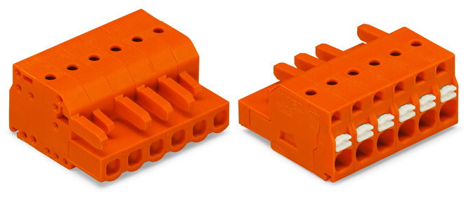 1-Leiter-Federleiste,Drücker,Push-in CAGE CLAMP®,orange