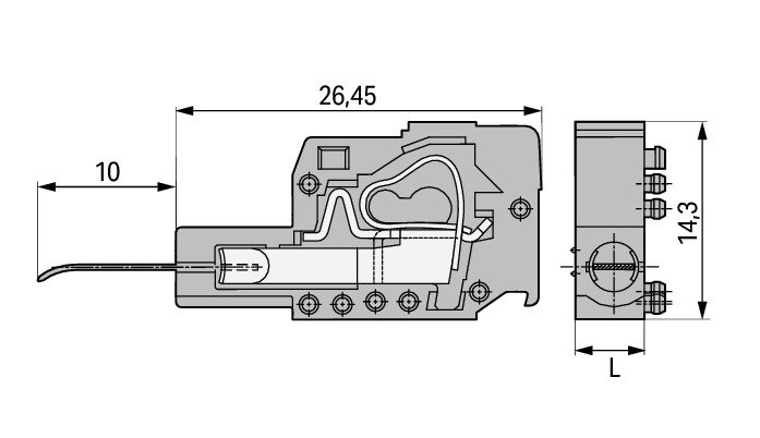 Prüfsteckermodul mit Kontaktzunge,Rastermaß 5,08 mm / 0.2 in,orange – Bild 2 von 2