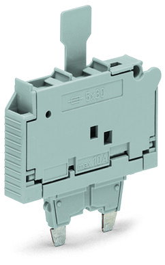 Sicherungsstecker,mit Lasche,für G-Sicherungseinsatz 5 x 30 mm,grau