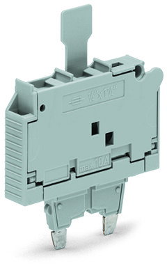 Sicherungsstecker,mit Lasche,für G-Sicherungseinsatz ¼" x 1¼",grau