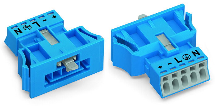 Snap-In-Stecker,5-polig,Kod. I,blau – Bild 3 von 5