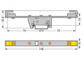 Sammelschienenhalter,für Sammelschienen Cu 10 mm x 3 mm,beidseitig, gerade,silberfarben