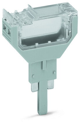 Leerstecker,10,4 mm breit,2-polig,grau