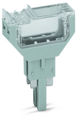 Leerstecker,10,4 mm breit,4-polig,grau