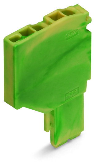 2-Leiter-Federleisten-Anfangsmodul,Push-in CAGE CLAMP®,1,5 mm²,grün-gelb