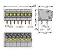Leiterplattenklemme,Drücker,1,5 mm²,grau