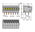 Leiterplattenklemme,Drücker,1,5 mm²,grau