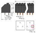THR-Leiterplattenklemme,Drücker,1,5 mm²,schwarz