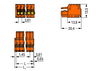 1-Leiter-Federleiste Drücker Push-in CAGE CLAMP® orange