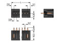 THR-Stiftleiste,Lötstift 1,0 x 1,0 mm,gerade,schwarz