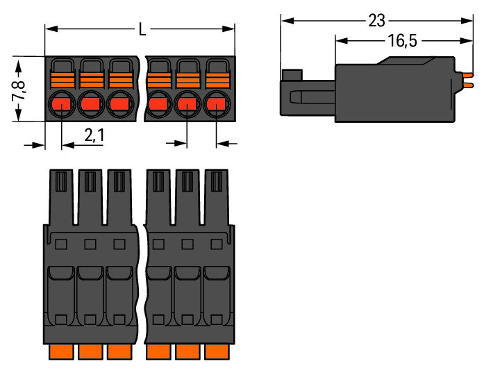 1-Leiter-Federleiste,Drücker,1,5 mm²,schwarz – Bild 6 von 6