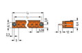 THT-Stiftleiste,Lötstift 1,2 x 1,2 mm,gerade,orange