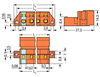 1-Leiter-Stiftleiste CAGE CLAMP® 2,5 mm² orange