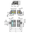 1-Leiter Federleiste, abgewinkelt CAGE CLAMP® 2,5 mm² grau