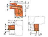 1-Leiter Federleiste, abgewinkelt CAGE CLAMP® 2,5 mm² orange