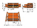 1-Leiter-Federleiste,Drücker,Push-in CAGE CLAMP®,orange