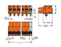 1-Leiter-Federleiste,Drücker,Push-in CAGE CLAMP®,orange