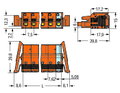 1-Leiter-Federleiste,Drücker,Push-in CAGE CLAMP®,orange