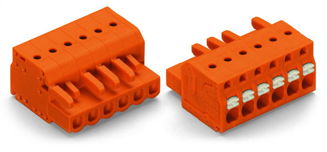 1-Leiter-Federleiste,Drücker,Push-in CAGE CLAMP®,orange