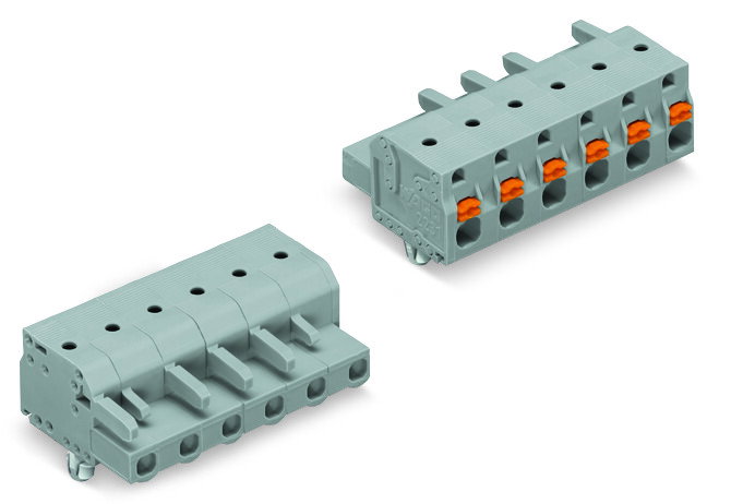 1-Leiter-Federleiste,Drücker,Push-in CAGE CLAMP®,grau