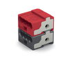 4-Leiter-Buchsenklemme PUSH WIRE® Ø 0,8 mm dunkelgrau/rot