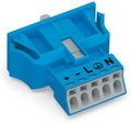 Snap-In-Stecker,5-polig,Kod. I,blau