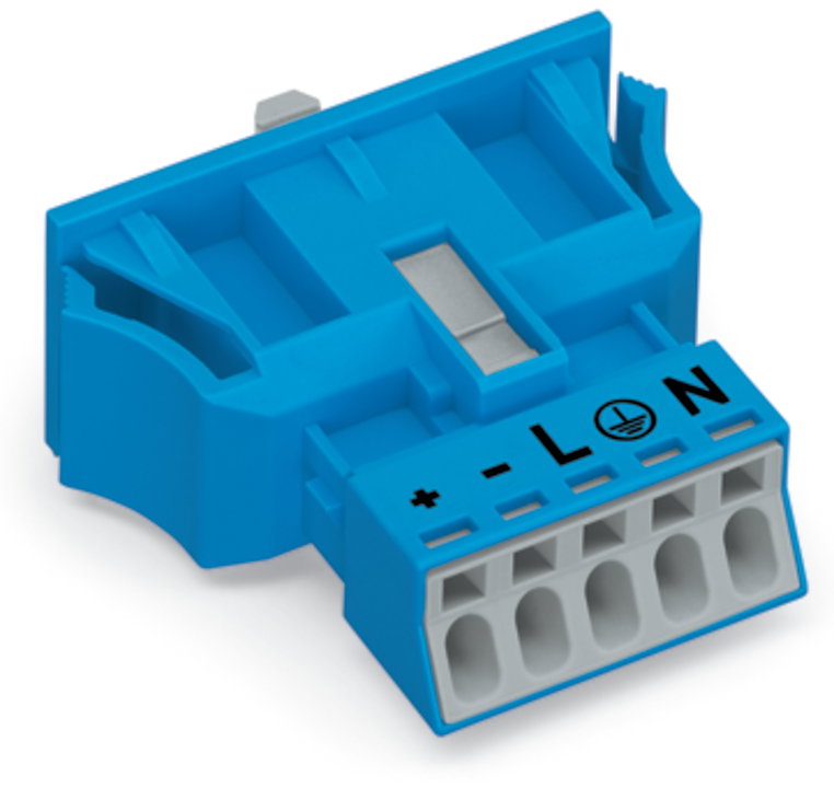 Snap-In-Stecker,5-polig,Kod. I,blau