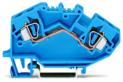 2-Leiter-Durchgangsklemme 6 mm² für Anwendungen Ex i geeignet blau