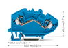 2-Leiter-Durchgangsklemme 6 mm² für Anwendungen Ex i geeignet blau