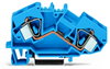 2-Leiter-Durchgangsklemme 16 mm² mittige Beschriftung blau