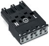 Stecker 3-polig Kod. A schwarz