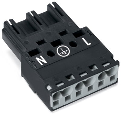 Stecker 3-polig Kod. A schwarz