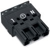 Stecker 3-polig Kod. A schwarz