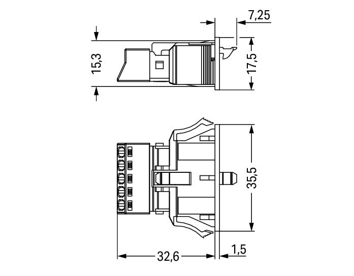 Snap-In-Stecker,5-polig,Kod. I,blau – Bild 4 von 5
