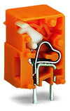 Anreihbare Leiterplattenklemme Drücker 2,5 mm² orange