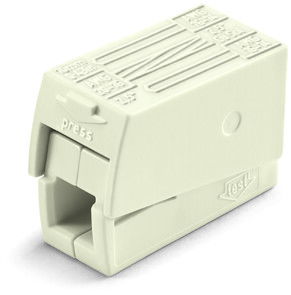 2-Leiter-Leuchtenklemme,Drücker Leuchtenseite,Leuchtenseite: für alle Leiterarten,weiß