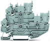 1-Leiter/1-Pin-Doppelstock-Basisklemme für Tragschiene 35 x 15 und 35 x 7,5 Push-in CAGE CLAMP® grau